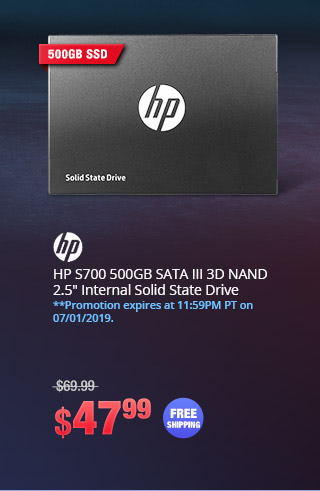 HP S700 500GB SATA III 3D NAND 2.5" Internal Solid State Drive