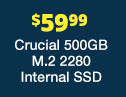 Crucial 500GB M.2 2280 Internal SSD