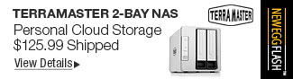 Newegg Flash - TerraMaster 2-Bay NAS Server Personal Cloud Storage 
