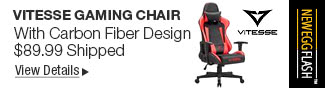 Newegg Flash - Vitesse Gaming Chair With Carbon Fiber Design