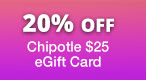 Chipotle $25 eGift Card