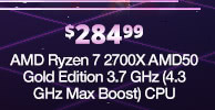 AMD Ryzen 7 2700X AMD50 Gold Edition 3.7 GHz (4.3 GHz Max Boost) CPU