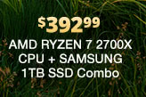 AMD Ryzen 7 2700X CPU + Samsung 1TB SSD Combo