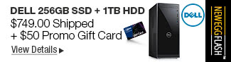 Newegg Flash - Dell 256GB SSD + 1TB HDD