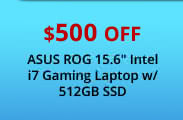 $500 Off ASUS ROG 15.6" Intel Core i7 Gaming Laptop w/ 512GB SSD