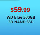 $59.99 WD Blue 500GB 3D NAND SSD