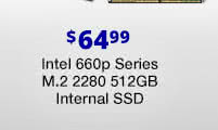 $64.99 Intel 660p Series M.2 2280 512GB Internal SSD