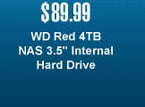 $89.99 WD Red 4TB NAS 3.5" Internal Hard Drive