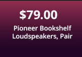 Pioneer Bookshelf Loudspeakers, Pair