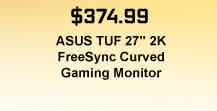 ASUS TUF 27" 2K FreeSync Curved Gaming Monitor