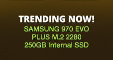 Trending Now: Samsung 970 EVO PLUS M.2 2280 250GB Internal SSD