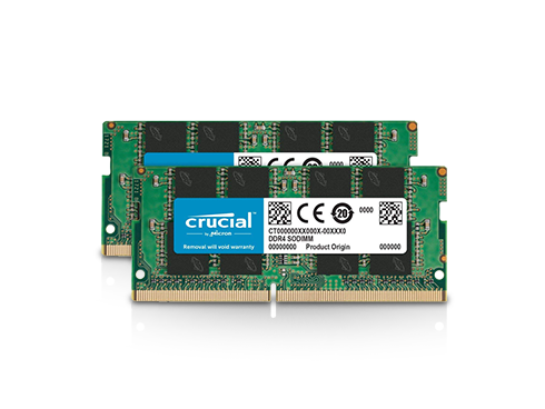 Crucial 64GB Kit (32GBx2) DDR4 3200 MT/s CL22 SODIMM 260-Pin Memory - CT2K32G4SFD832A