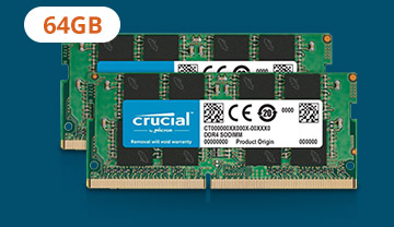 $309.99 Crucial 64GB Kit (32GBx2) DDR4 3200