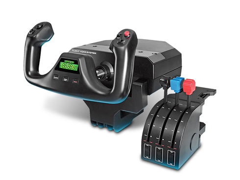 Logitech Flight Yoke System Professional Simulation Yoke and Throttle Quadrant