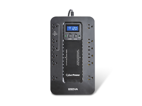 CyberPower Ecologic EC850LCD 850 VA 510 Watts 12 Outlets UPS