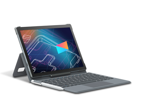 VASTKING KingPad K10 Pro 10.1" Octa-Core Tablet, 4GB RAM, 64GB Storage, Android 10, 1920x1200 Tablet with Keyboard and Stylus Pen, 60Hz Screen Rate, 13MP Rear Camera, 5G WiFi, GPS, Silver Grey