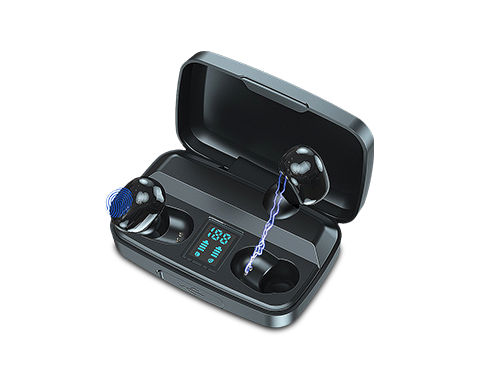 Wireless Earbuds Bluetooth 5.0 in-Ear Headphones, IPX7 Waterproof Earbuds with Portable LED Power Display Charging Case, with Smart Touch/Stereo Sound, Bluetooth Earbuds for Sports/Gaming/Music