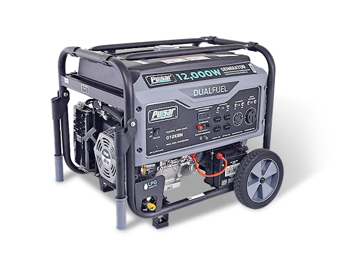 Pulsar G12KBN Heavy Duty Portable Dual Fuel Generator - 9500 Rated Watts & 12000 Peak Watts - Gas & LPG - Electric Start - Transfer Switch & RV Ready - CARB Compliant