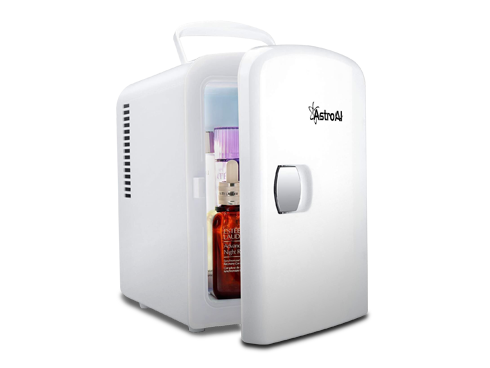 AstroAI Mini Fridge 4 Liter/6 Can AC/DC Portable Thermoelectric Cooler and Warmer for Skincare, Foods, Medications, Home and Travel, for Mothers Day, White
