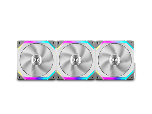 LIAN LI UNI FAN SL120 RGB WHITE 3X 12CM FAN PACK WITH CONTROLLER ---UF-SL120-3W