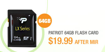 Patriot LX Series 64GB Class 10 Secure Digital Extended Capacity (SDXC) Flash Card