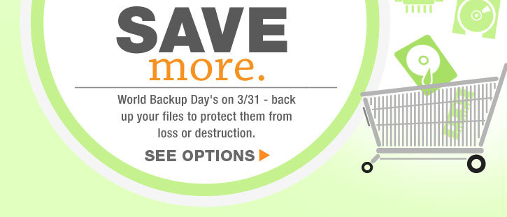 World Backup Day’s on 3/31 - back up your files to protect them from loss or destruction.