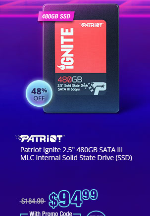 Patriot Ignite 2.5" 480GB SATA III MLC Internal Solid State Drive (SSD)