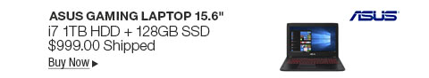 Newegg Flash - ASUS Gaming Laptop 15.6" i7 1TB HDD + 128GB SSD