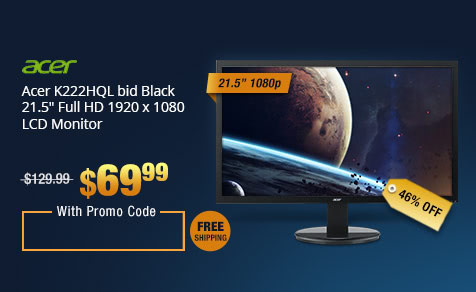 Acer K222HQL bid Black 21.5" Full HD 1920 x 1080 LCD Monitor