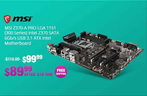 MSI Z370-A PRO LGA 1151 (300 Series) Intel Z370 SATA 6Gb/s USB 3.1 ATX Intel Motherboard