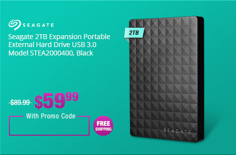 Seagate 2TB Expansion Portable External Hard Drive USB 3.0 Model STEA2000400, Black