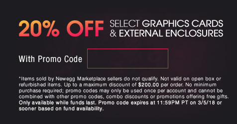20% OFF Select Graphics Cards & External Enclosures*