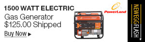 Newegg Flash – Powerland 1500 Watt Electric Gas Generator