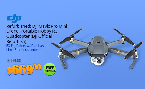 Refurbished: DJI Mavic Pro Mini Drone, Portable Hobby RC Quadcopter (DJI Official Refurbish)