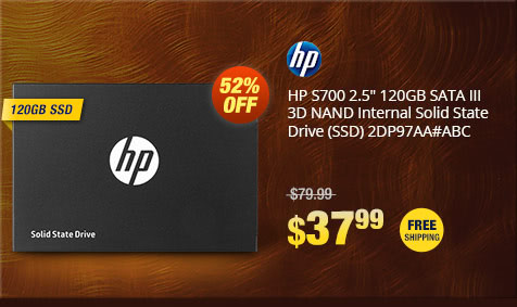 HP S700 2.5" 120GB SATA III 3D NAND Internal Solid State Drive (SSD) 2DP97AA#ABC