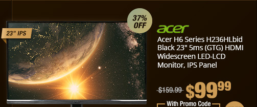 Acer H6 Series H236HLbid Black 23" 5ms (GTG) HDMI Widescreen LED-LCD Monitor, IPS Panel