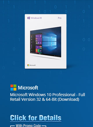 Microsoft Windows 10 Professional - Full Retail Version 32 & 64-Bit (Download)