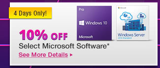 10% Off Select Microsoft Software*