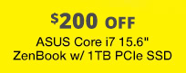 $200 Off Asus Core i7 15.6" ZenBook w/ 1TB PCIe SSD