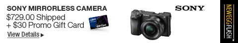 Newegg Flash � SONY ILCE6300L/B Alpha a6300 Mirrorless Digital Camera w/ 16-50mm Lens 