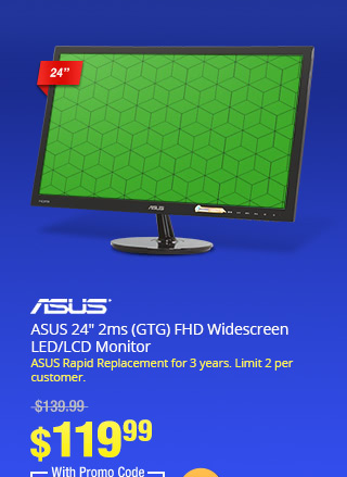 ASUS 24" 2ms (GTG) FHD Widescreen LED/LCD Monitor