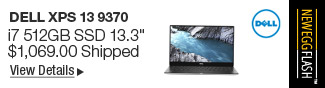 Newegg Flash - Dell XPS XPS 13-9370 Intel Core i7-8550U X4 1.8GHz 16GB 512GB SSD, Silver