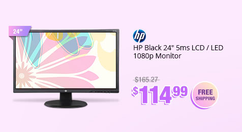HP Black 24" 5ms LCD / LED 1080p Monitor