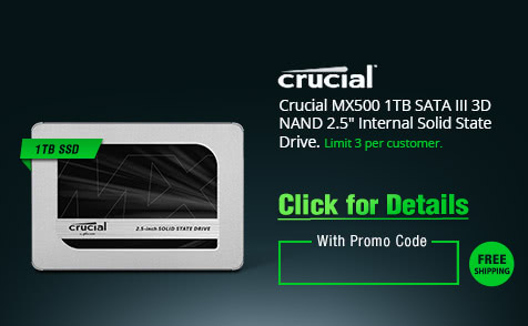Crucial MX500 1TB SATA III 3D NAND 2.5" Internal Solid State Drive