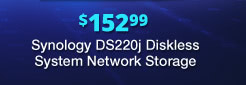 $152.99 Synology DS220j Diskless System Network Storage