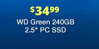 $34.99 WD Green 240GB 2.5" PC SSD