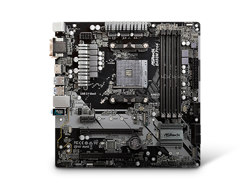 ASRock B450M PRO4 AM4 AMD Promontory B450 SATA 6Gb/s USB 3.1 HDMI Micro ATX AMD Motherboard