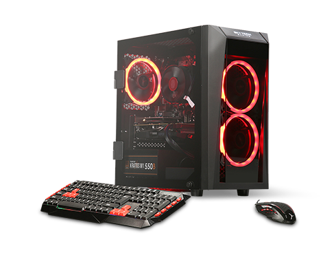 SkyTech Blaze II AMD Ryzen 5 2600 (3.4 GHz) Gaming Desktop PC, GTX 1660 6GB, 500GB SSD, 8GB DDR4