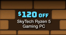 $120 Off SkyTech Ryzen 5 Gaming PC