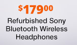 $179.00 Refurbished Sony Bluetooth Wireless Headphones